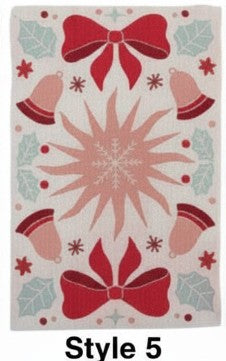 Recycled Microfiber Holiday Tea Towel, 6 Style Options