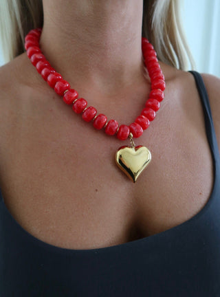 HEART NECKLACES - 4 COLORS