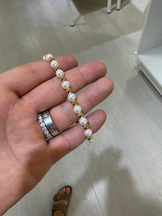 Pre order gold Pearl stretch bracelet