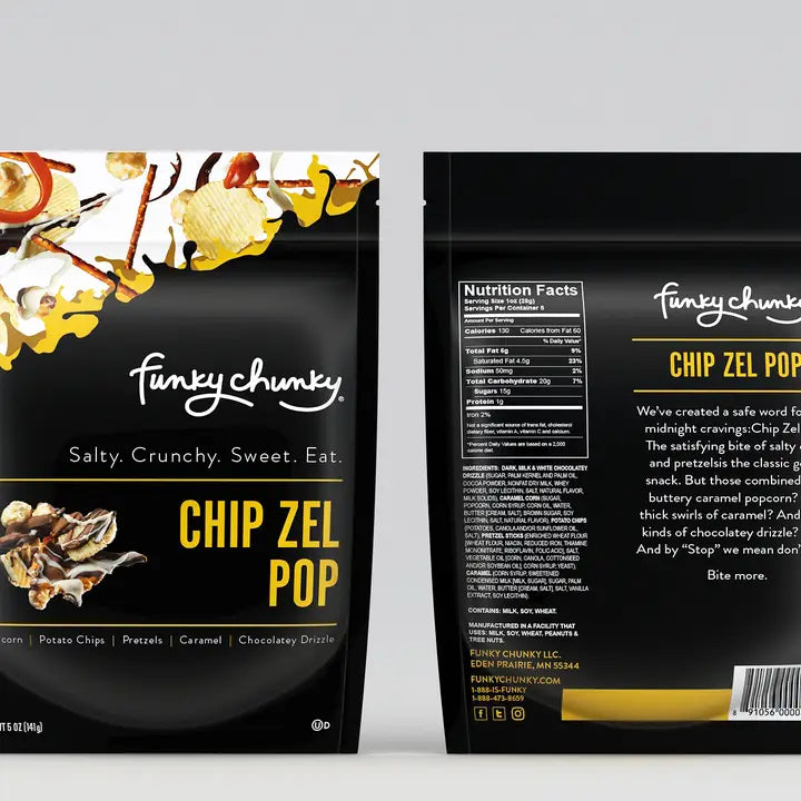 Chip Zel Pop | Chocolate Popcorn 5oz Bag