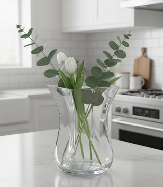 9"H Clear Glass Vase