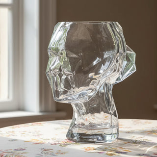 Face Shape Glass Vase