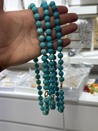 Pre order Gold turquoise necklace