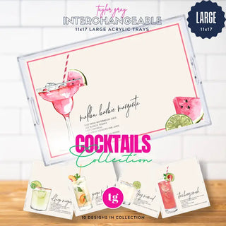 Pre Order 11"x17" Blank Acrylic Tray, 13 Insert Design Options