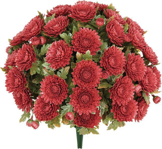 16.5" Rust Colored Mum Bush UV