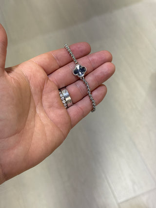 Pre order silver clover stretch bracelet