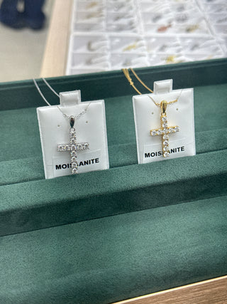 Pre order moissanite Cross necklace