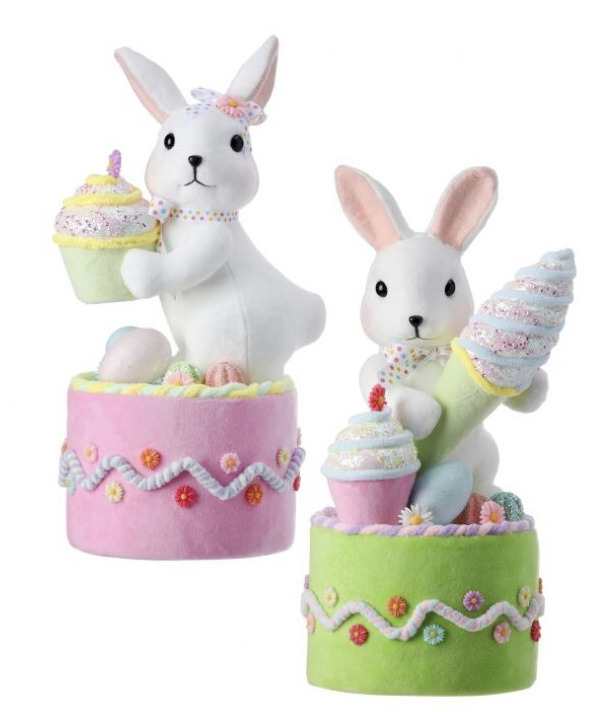 16" Confection Bunny on Cake, Style Options