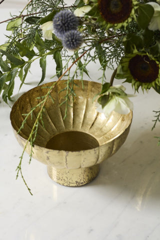 Golden Shine Footed Bowl, 2 Size Options