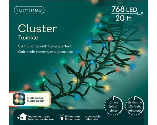 LED Cluster Lights, Color Options