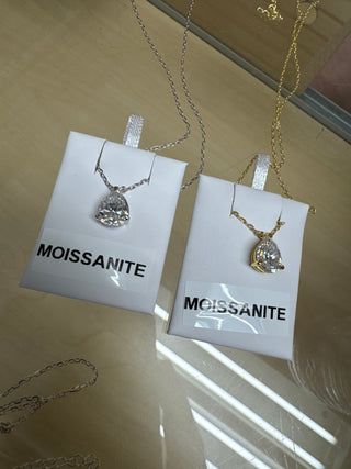 Pre order- moissanite teardrop necklace