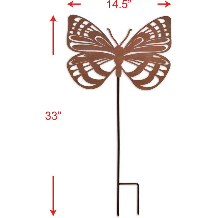 Rustic Goliath Butterfly Stake