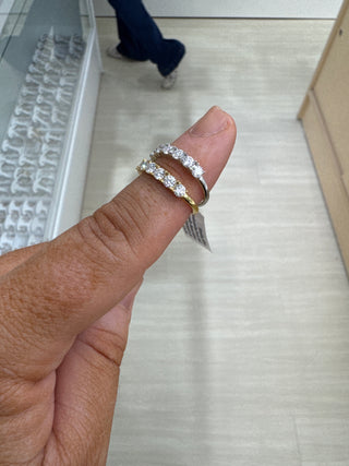 Pre order Moissanite Pave Half Eternity Band