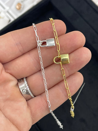 Pre order Lock charm bracelet