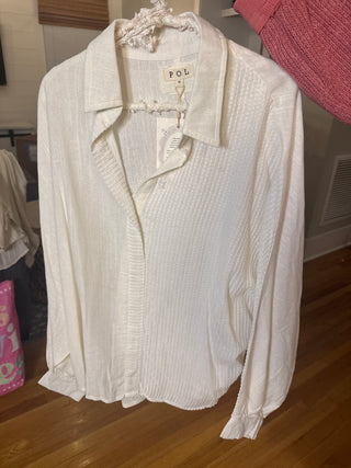 Asymmetrical Button Front Woven Shirt