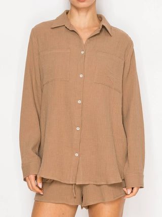Women's Long Sleeve Button Down Shirt