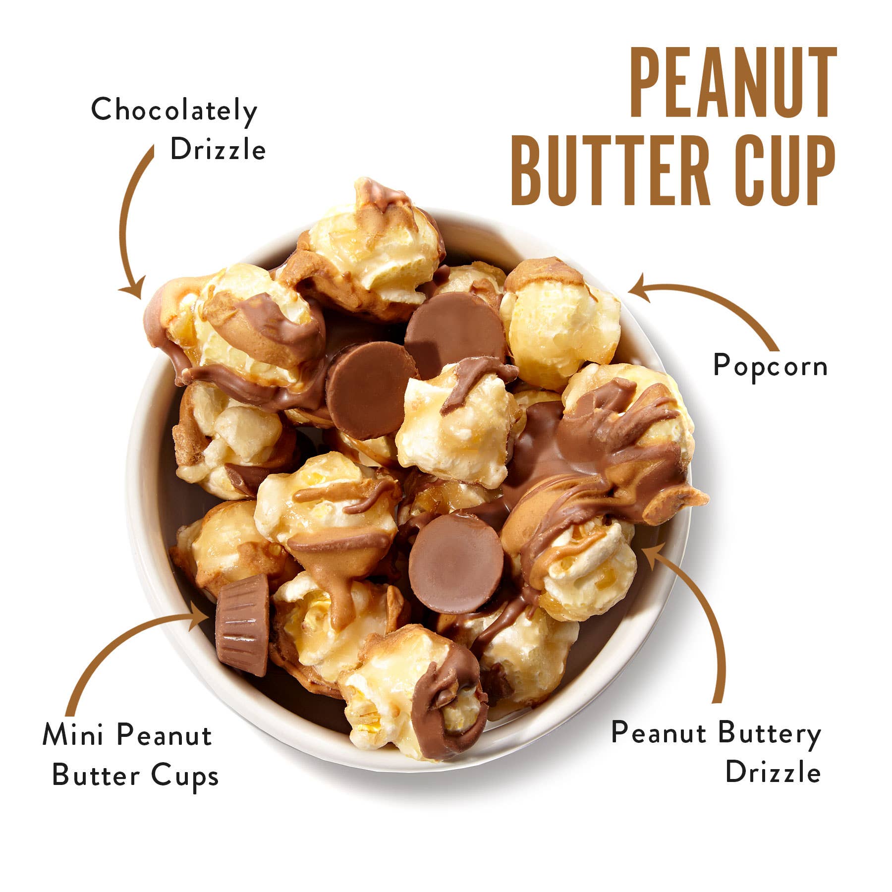 Peanut Butter Cup | Chocolate Popcorn | 5-ounce Bags