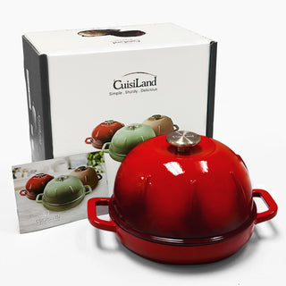 Pre Order Pre-Seasoned Cast Iron Bread Cloche – Dome Lid Dutch Oven for Artisan Sourdough Baking – Heat-Retaining, Nonstick Bakeware for Crispy Crust & Even Baking – Oven Safe