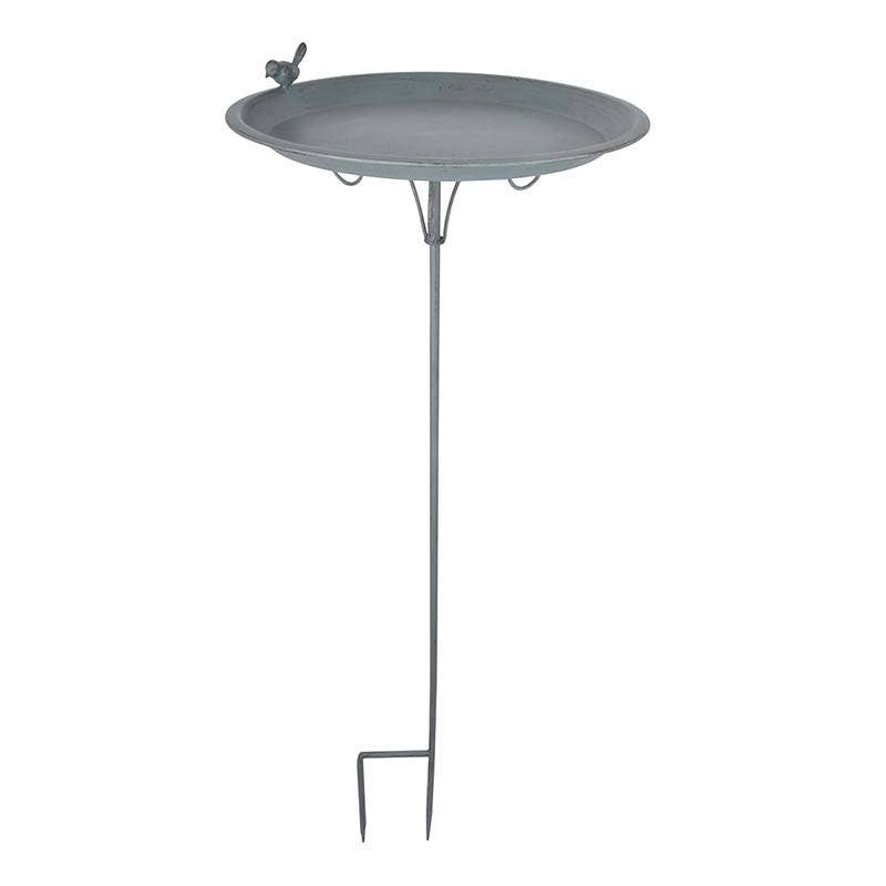 Bird Bath on Stick, Metal