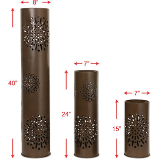 Set of 3 Hurricane Pillar Candle Holder