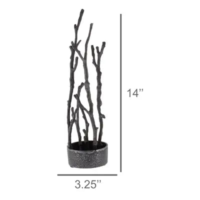 Sculptural Branch Vase, Metal