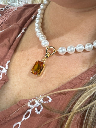 Pre order Amber rectangle charm