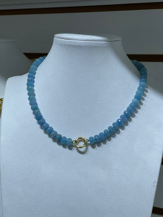 Pre order Light denim bead necklace