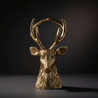 9"H Deer Head Wine Bottle Holder