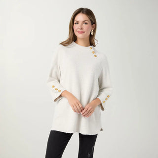 Pre Order (Sept) Anya 3/4 Sleeve Tunic w/ Button Detail