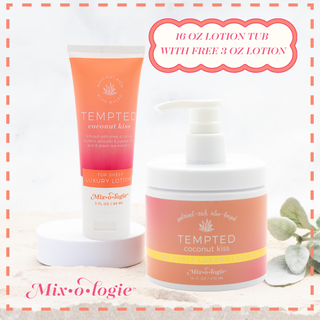 16 oz. TUB of Top Shelf Luxury Lotion with Free 3 oz Lotion by Mixologie