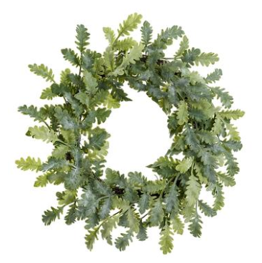 24" Dusty Miller Wreath, Grey/Green