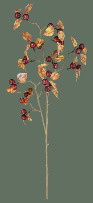 37"  Burgundy Hawthorn Berry Spray