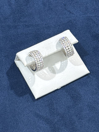 Pre order four row pave earrings