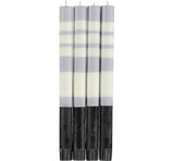 10'' H Striped Eco Dinner Candles- Set of Four, Color Options