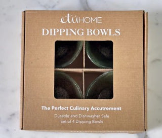 Pre Order Set of 4 Glass Dipping Bowls, 2 Color Options