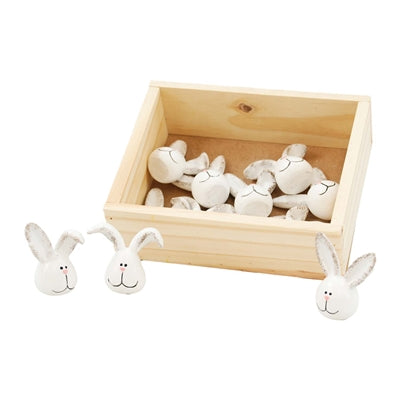 Set of 12 Little Resin Bunny Heads