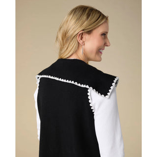 Pre Order (Sept) Heavenly Luxe Long Vest w/ Contrast Trim