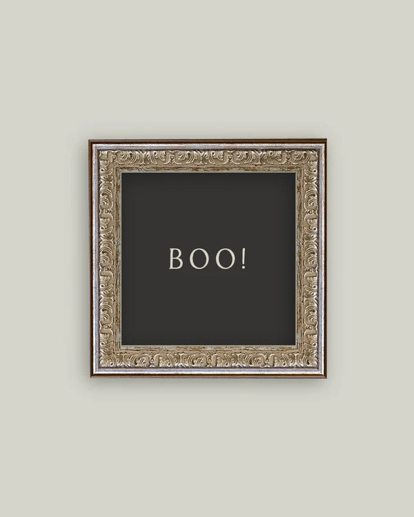 Boo Antique Framed Canvas Print