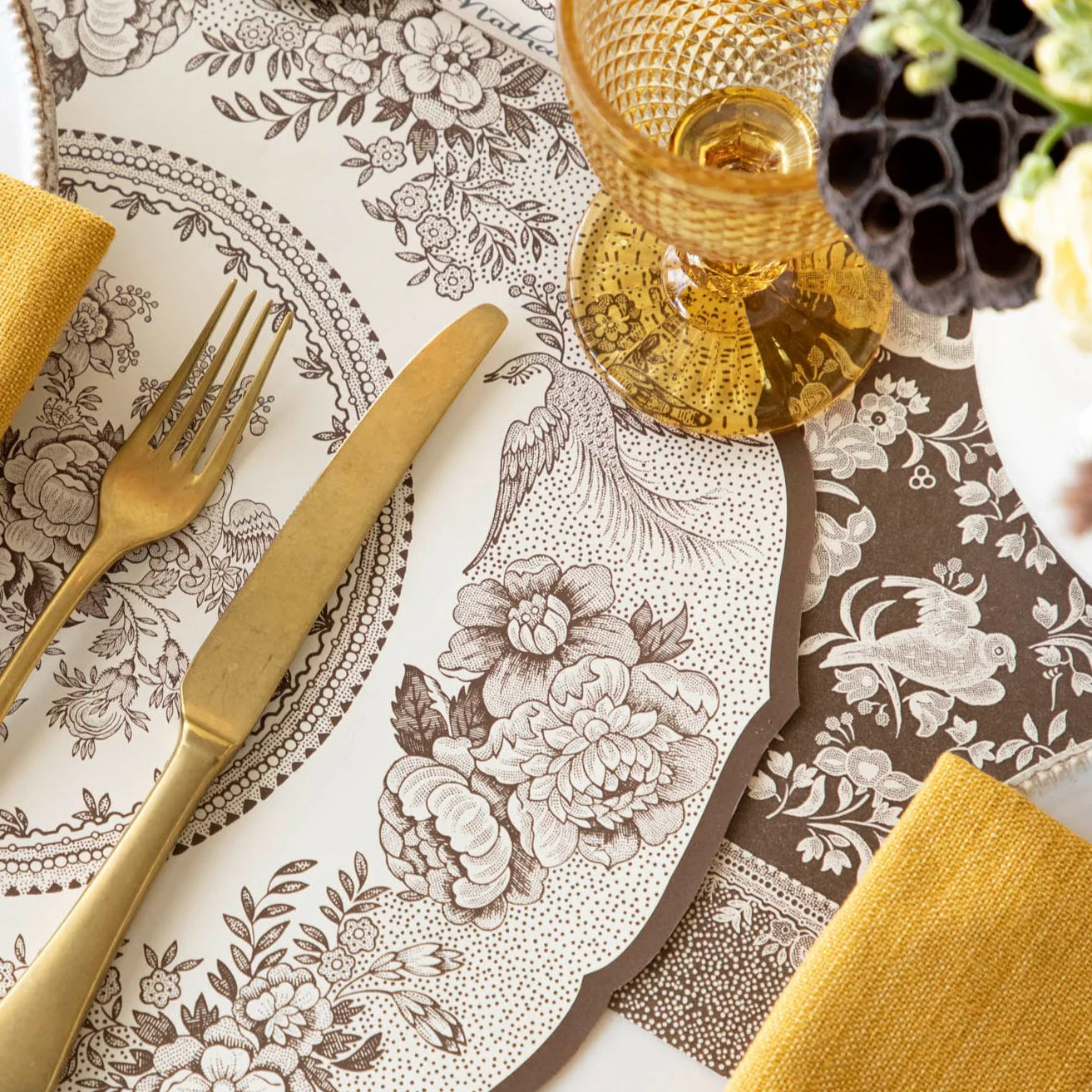 Die-Cut Asiatic Pheasants Placemat