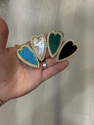 Pre order Heart pearl charms