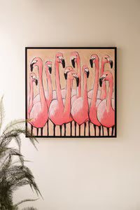 Pre Order (July) Framed Flamingo Painting