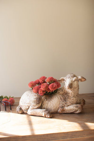 Pre Order (July) Faux Concrete Sheep Planter