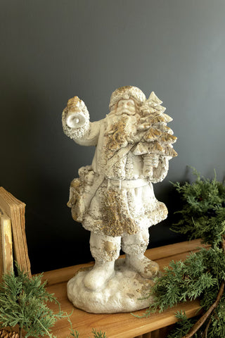Pre Order Antique White Faux Concrete Santa