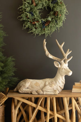 Pre Order Antique White Faux Concrete Deer