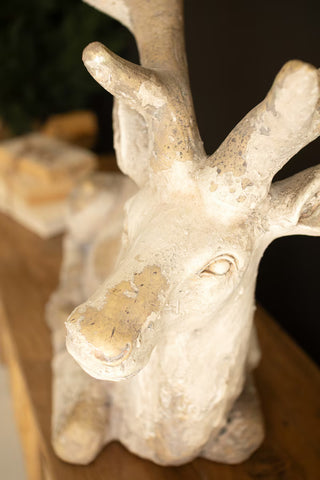 Pre Order Antique White Faux Concrete Deer