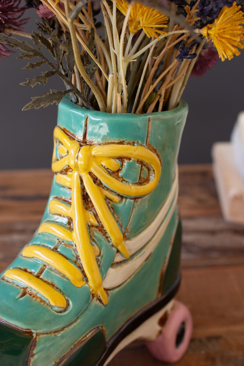 Ceramic Roller Skate Planter - Thumbnail 3