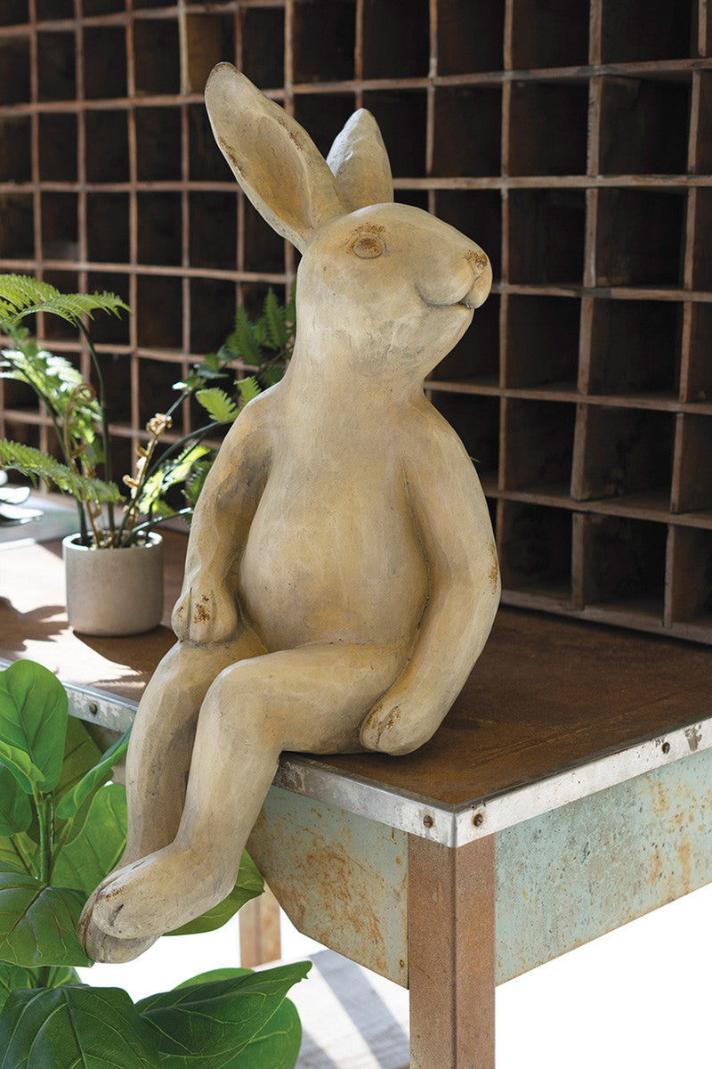 # Faux Concrete Rabbit Shelf Sitter