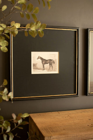 Pre Order Framed Black & White Horse Print, 2 Style Options