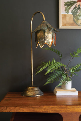 Pre Order Antique Brass Tulip Table Lamp