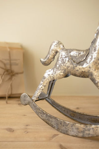 Pre Order Rustic Metal Christmas Rocking Horse